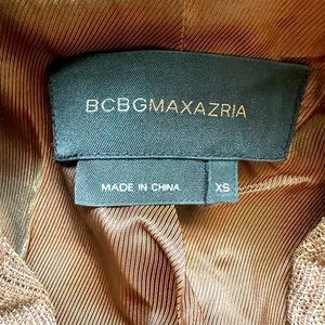 BCBG MAXAZRIA Womens Blazer Sz XS Belted Buckle Waist Brown
